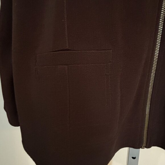 Chicos Brown Zip Up Jacket Decorative Heart Patch Size 3 XL 16 18 - Picture 4 of 10